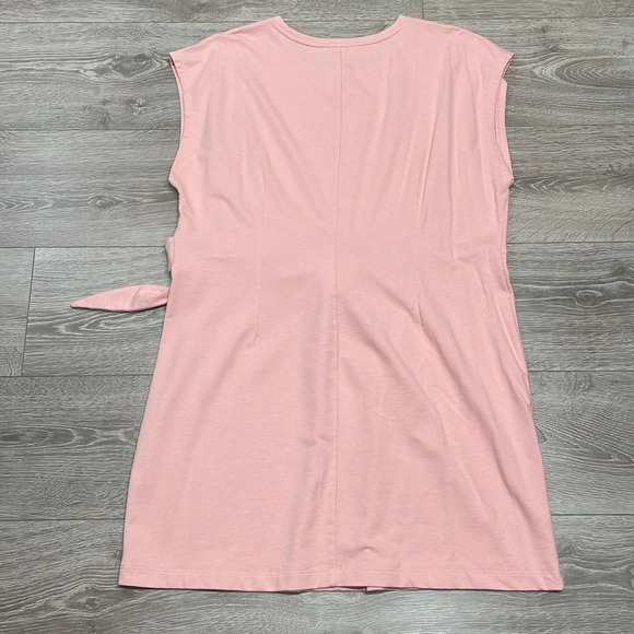 Nine West Knot Front Mini T-shirt Dress Pink XXL - Picture 15 of 15